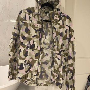 REI Womens Hooded Water Resistant Packable Rain Jacket - SZ M